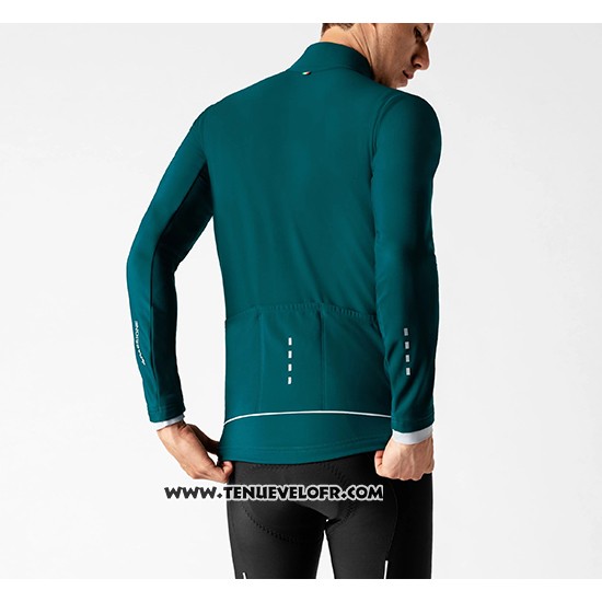 2019 Maillot Ciclismo La Passione Vert Blanc Manches Longues et Cuissard
